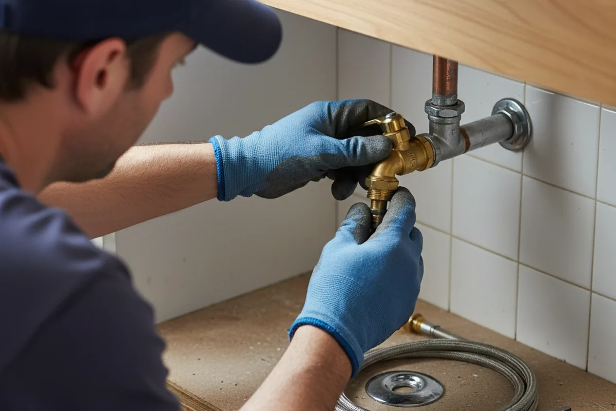 Shutoff valve and fitting work during Burst Pipe Repair in Tahoe Vista